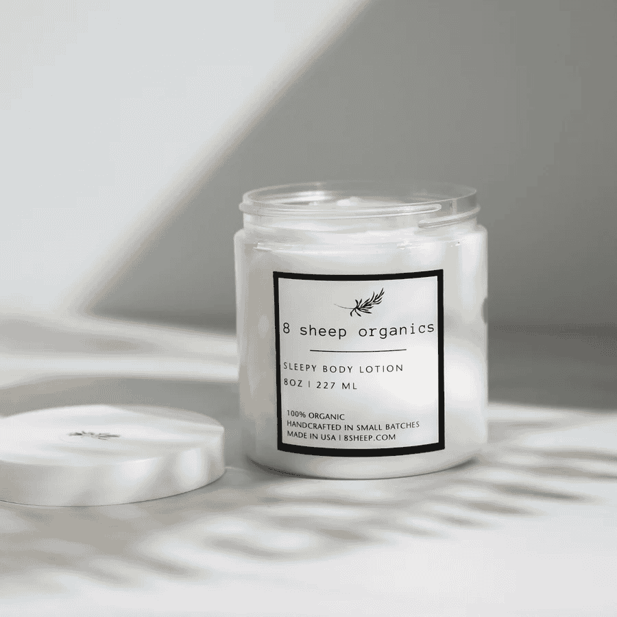 8 sheep organic sleepy body lotion